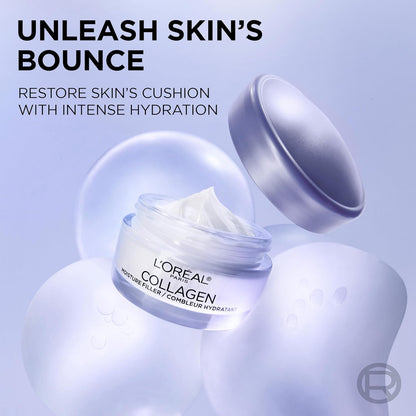 L’Oreal Paris Collagen Daily Face Moisturizer, Anti Aging Face Cream to Reduce Wrinkles and Provide Intense Hydration 3.4oz