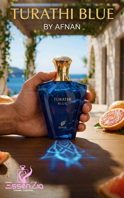 Afnan Turathi Blue Eau De Parfum Spray 3 oz