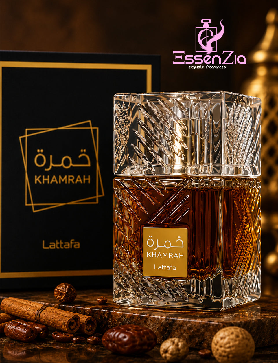 Lattafa Khamrah Eau De Parfum Spray 3.4 oz