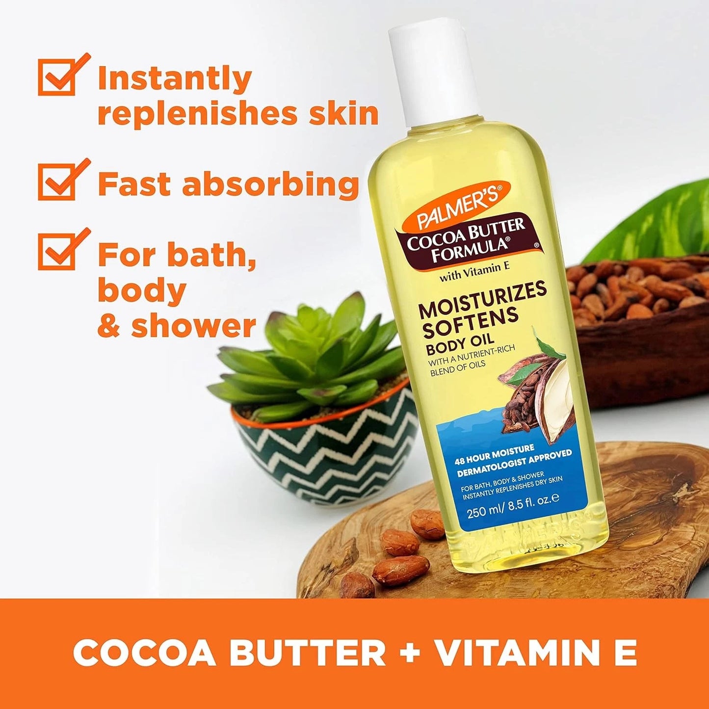 Palmer's Cocoa Butter Moisturizing Body Oil with Vitamin E, Radiant Looking Glow